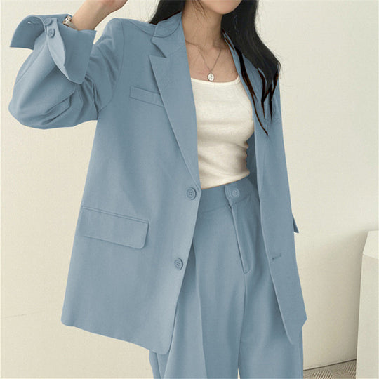 Damen Oversized Blazer mit zwei Knöpfen Nord Taschen
