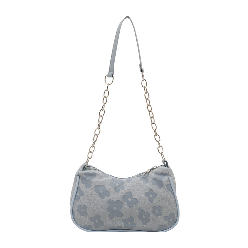 Damen modische Handtasche mit Blumenmuster und Kettenriemen Nord Taschen