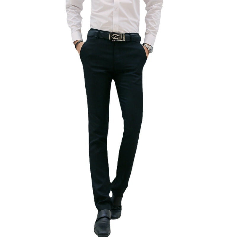 Herren moderne Slim-Chinohose mit leichtem Stretch, Bügelfalte und schmal zulaufendem Bein Nord Taschen