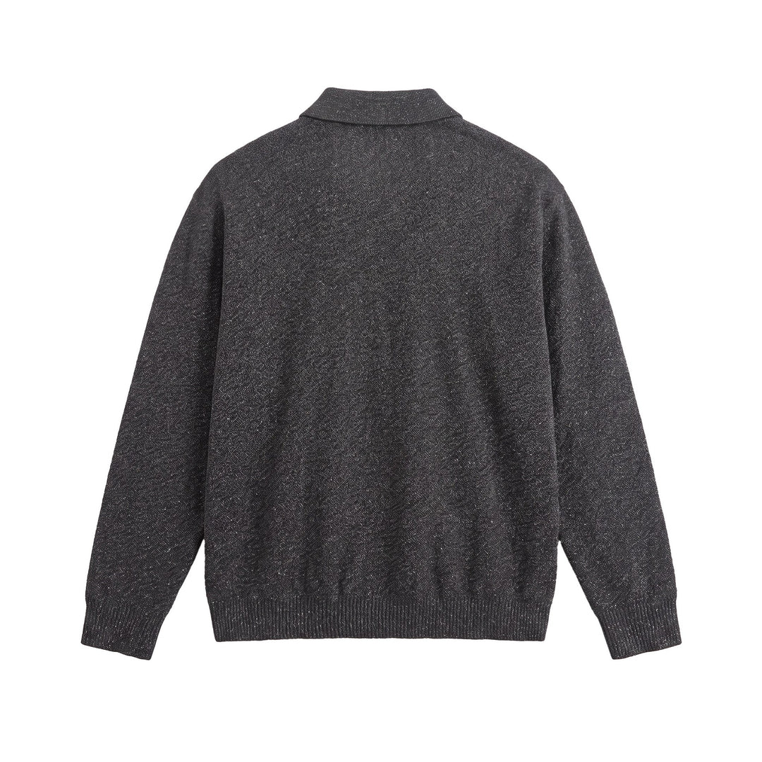 Herren Strick-Poloshirt mit strukturiertem Garn und relaxed Fit Nord Taschen