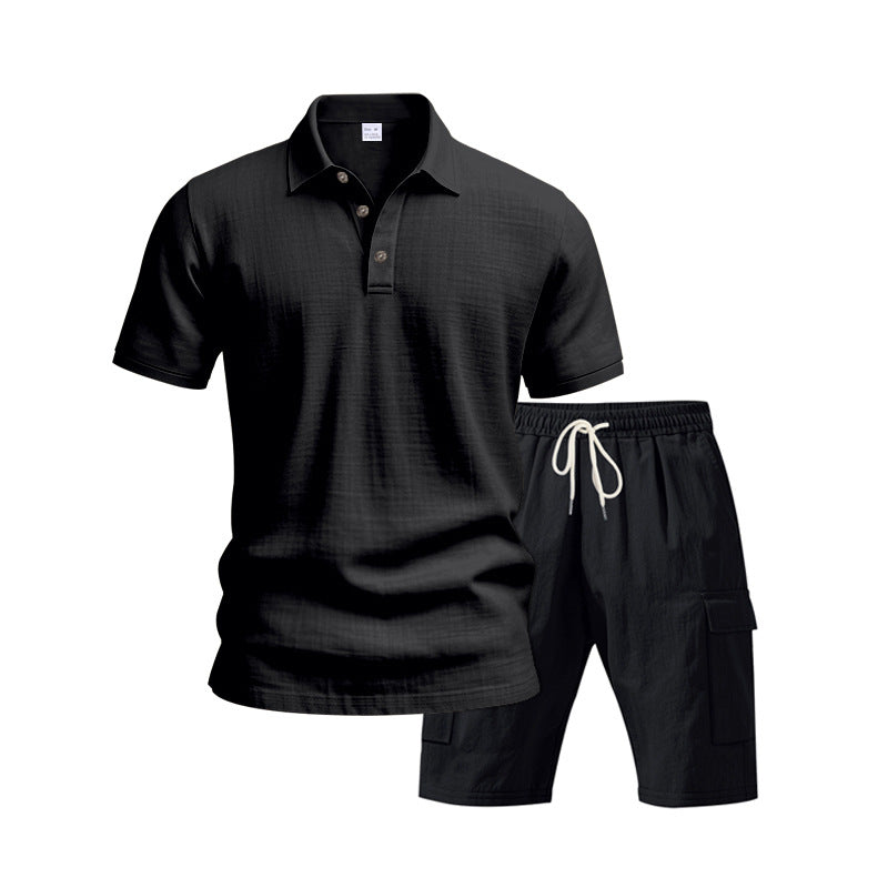 Herren Freizeit-Set mit atmungsaktivem Polo-Shirt und komfortablen Shorts
