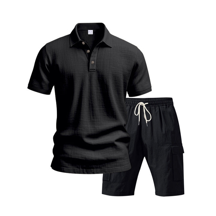 Herren Freizeit-Set mit atmungsaktivem Polo-Shirt und komfortablen Shorts