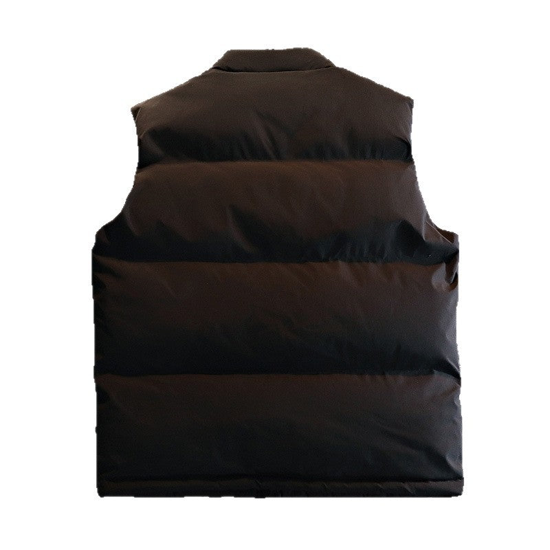Herren Wattierte Outdoor-Steppweste mit hohem Stehkragen, winddichtem Obermaterial & verstellbarem Saum Nord Taschen