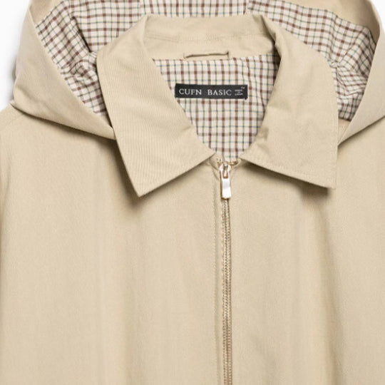 Damen Leichte Kapuzenjacke im Boxy‑Schnitt mit Kordelzug und Karofutter Nord Taschen