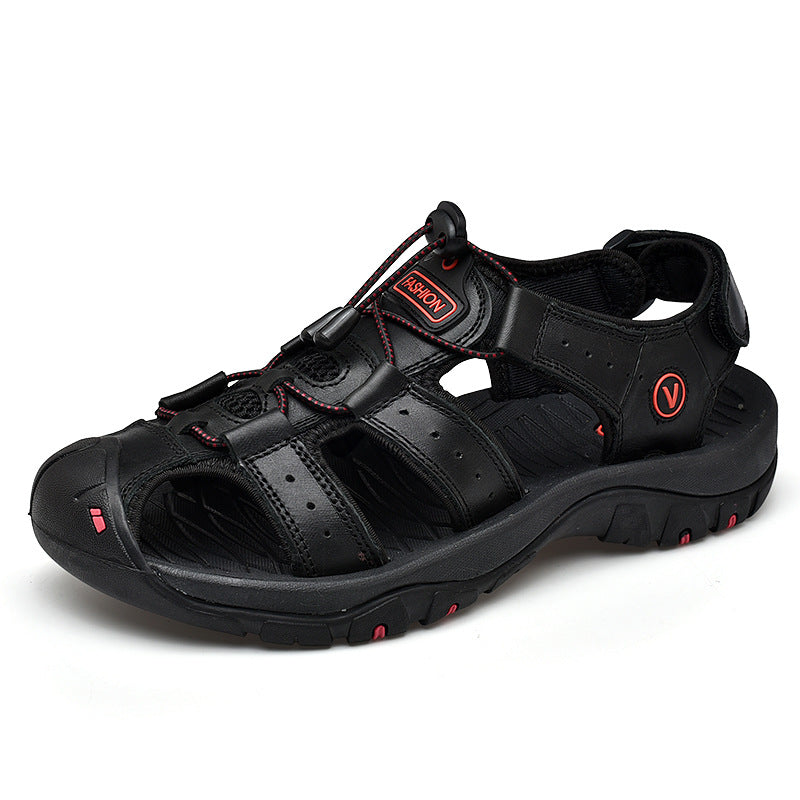 Herren Trekking-Sandalen mit verstellbarem Schnellschnürsystem und rutschfester Sohle