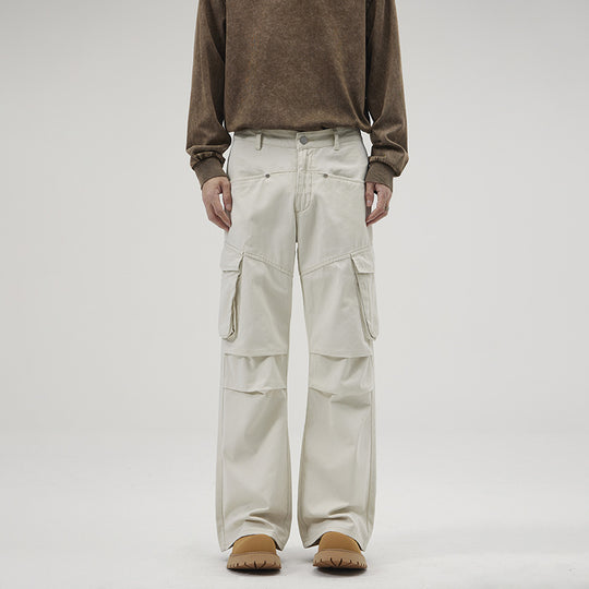 Herren Weite Utility-Cargo-Hose mit Klappentaschen und verstärkten Kniepartien Nord Taschen