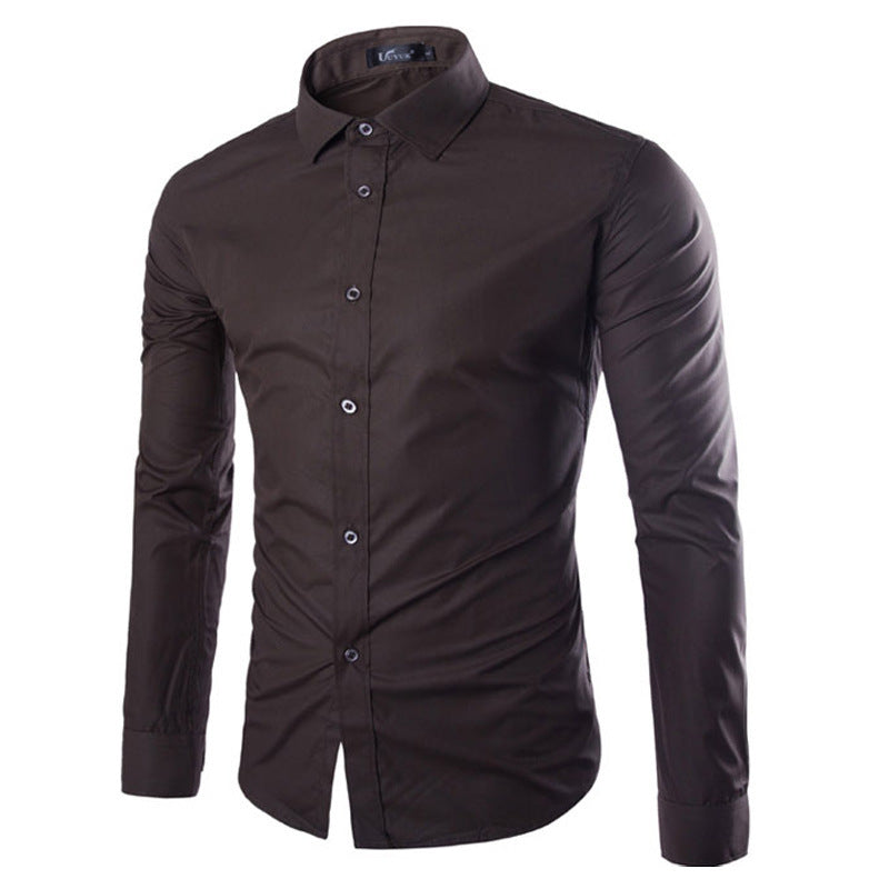 Herren elegante Langarmhemd