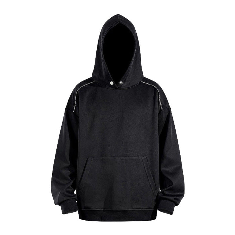 Herren Oversize-Kapuzenpullover mit Kängurutasche und Raglanärmeln Nord Taschen