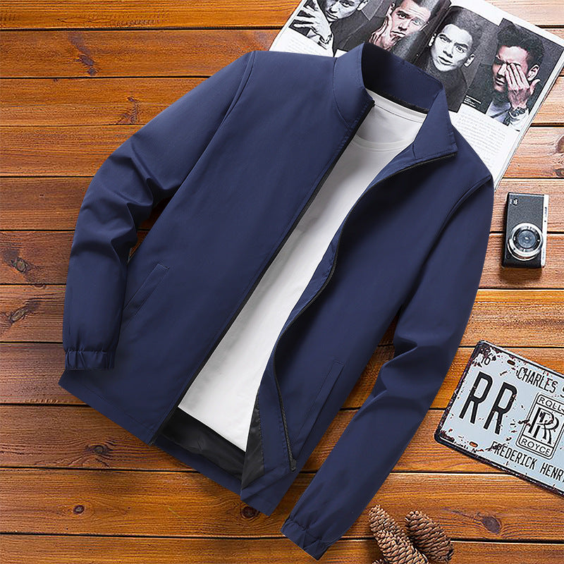 Herren Leichte Windbreaker‑Übergangsjacke mit Stehkragen, elastischen Bündchen und verdecktem Reißverschluss Nord Taschen