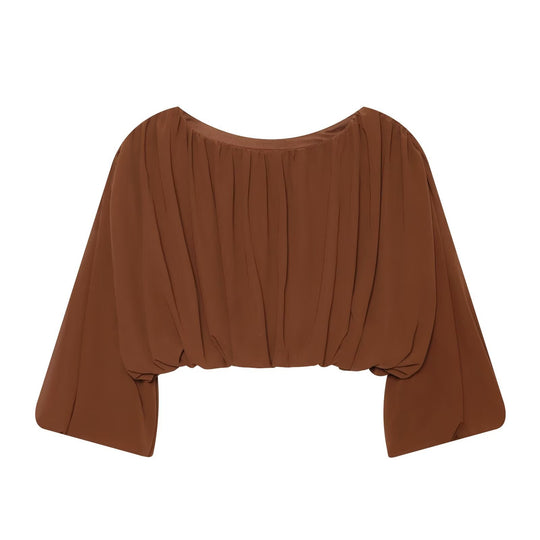 Damen Weite Palazzo-Loungehose mit elastischem Bund und fließender Faltenlegung Nord Taschen