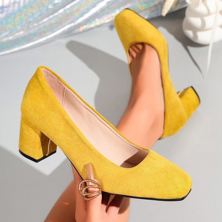 Damen Komfortable Blockabsatz-Pumps