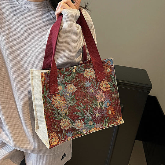 Damen Einkaufstasche mit floralem Design und robusten Tragegriffen Nord Taschen