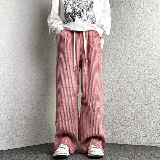 Damen Extraweite Cordhose mit Kordelzug, Rippenstruktur und weitem Bein Nord Taschen