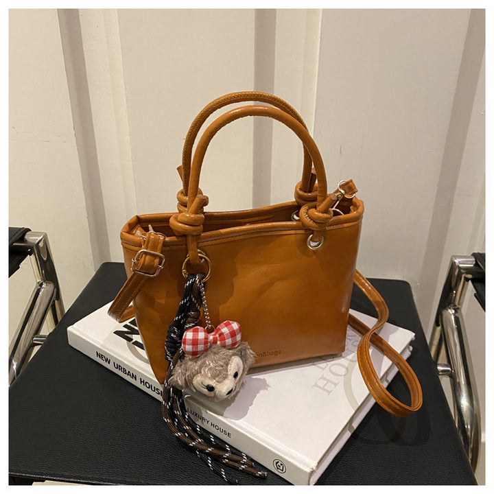 Damen Handtasche mit geflochtenem Tragegriff Nord Taschen