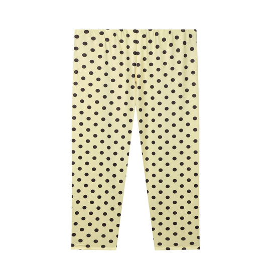 Damen Hochtaillierte Gepunktete Leggings aus Stretchjersey Nord Taschen
