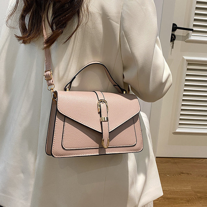 Damen hochwertige Lederhandtasche mit elegantem Verschluss Nord Taschen