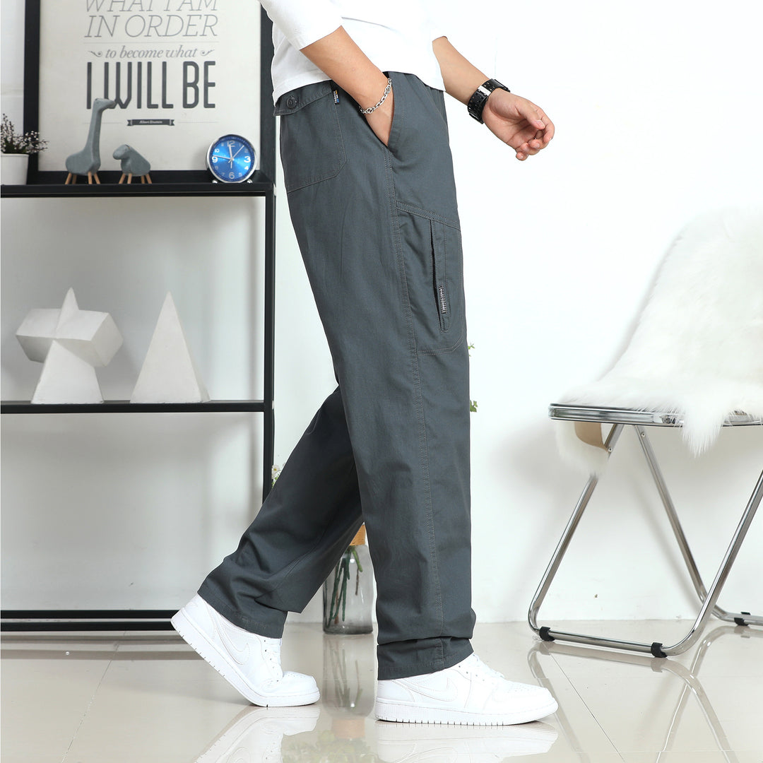 Herren Weite Cargohose im Utility‑Stil mit seitlicher Reißverschlusstasche und ergonomischen Nähten Nord Taschen