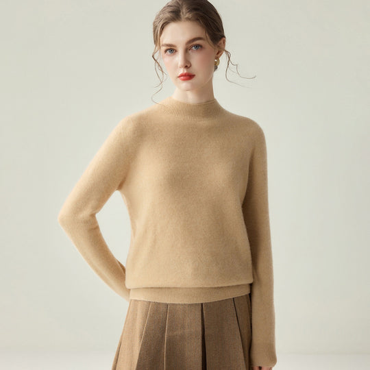 Damen Schmaler Mockneck-Feinstrickpullover mit kaschmirähnlicher Haptik Nord Taschen