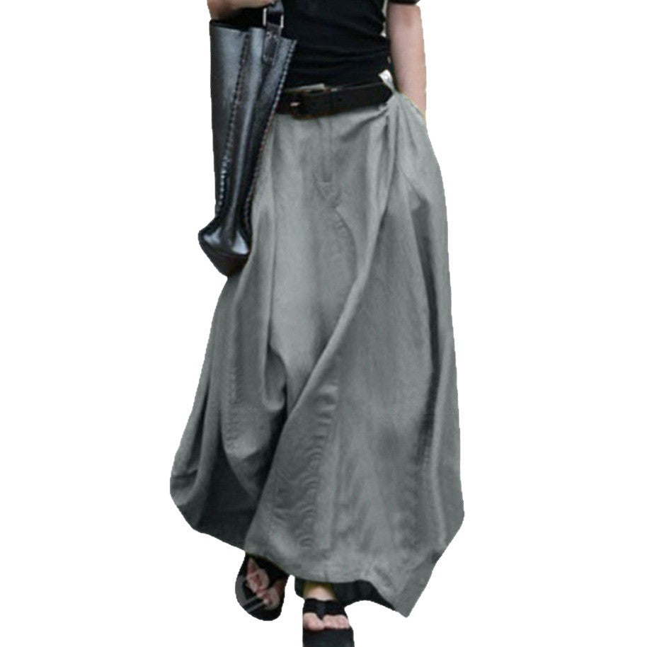 Damen Maxirock mit fließendem Schnitt und elegantem Fall Nord Taschen