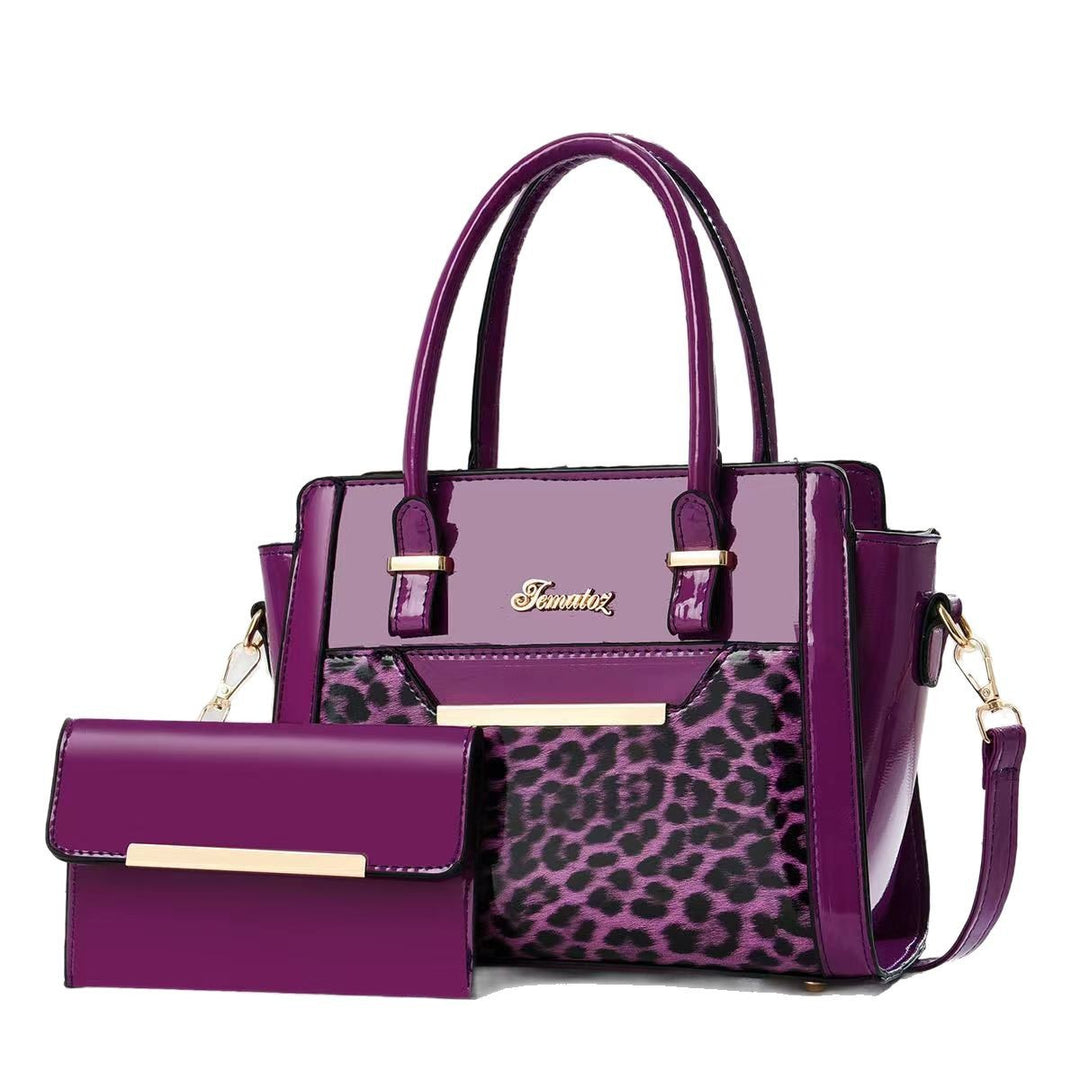 Damen Handtasche mit stilvollem Leopardenmuster und abnehmbarer Clutch Nord Taschen