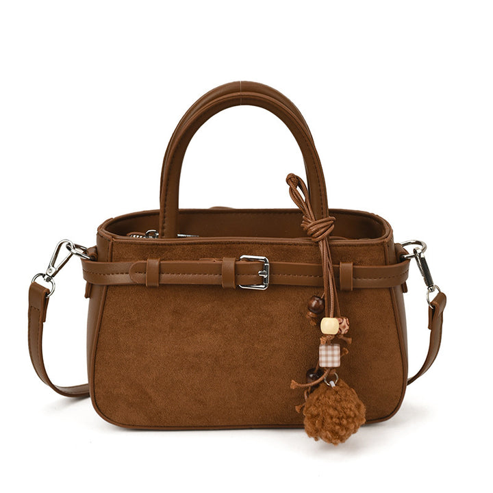 Damen praktische Handtasche mit verstellbarem Schultergurt und modischem Anhänger Nord Taschen