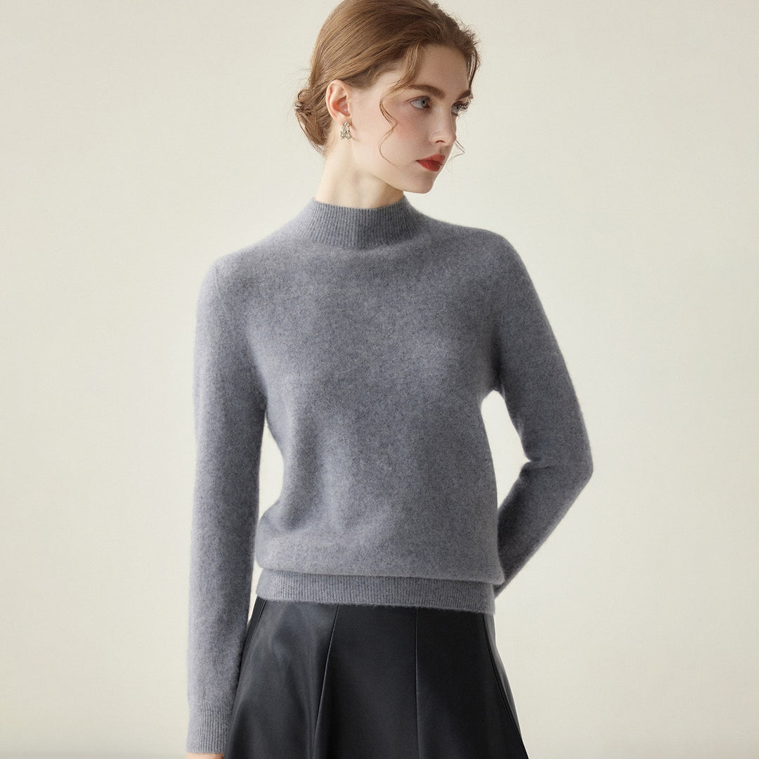 Damen Schmaler Mockneck-Feinstrickpullover mit kaschmirähnlicher Haptik Nord Taschen