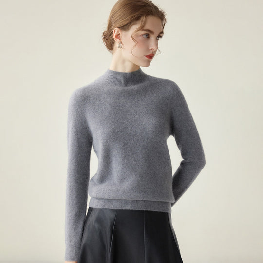 Damen Schmaler Mockneck-Feinstrickpullover mit kaschmirähnlicher Haptik Nord Taschen