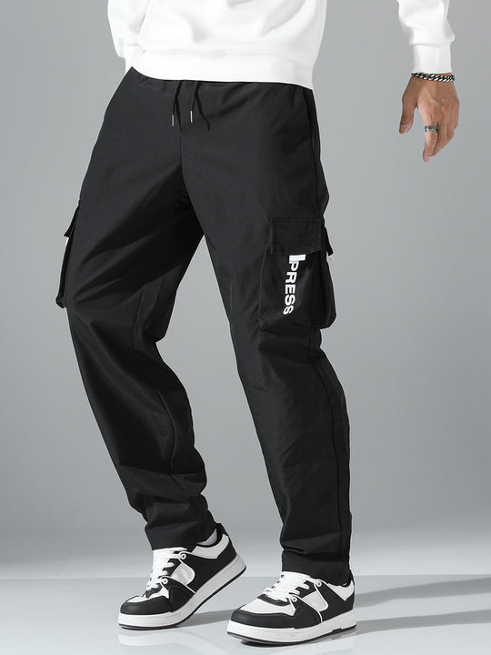 Herren Cargo-Jogginghose mit elastischem Bund, seitlichen Klapp- & Reißverschlusstaschen Nord Taschen