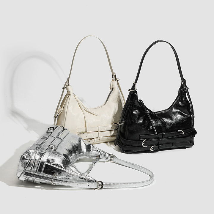 Damen Schultertasche mit modernem Metallic-Finish und trendigem Design Nord Taschen