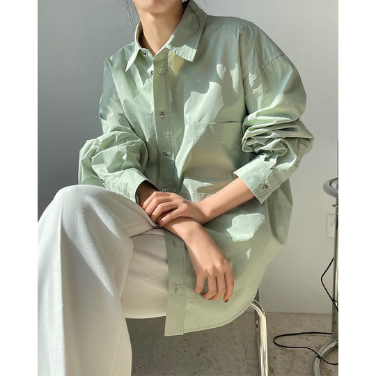 Damen Oversize-Longline-Hemd mit asymmetrischem Saum und kastiger Popeline-Silhouette Nord Taschen