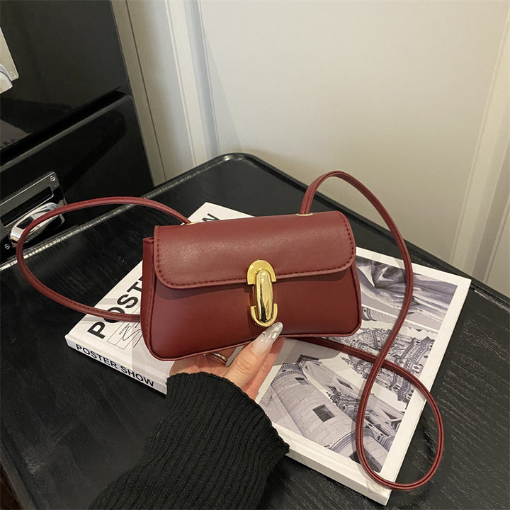 Damen elegante Umhängetasche mit goldenem Verschluss Nord Taschen