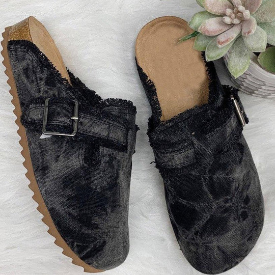 Damen Clogs mit lässigem Camouflage-Design und weichem Fußbett