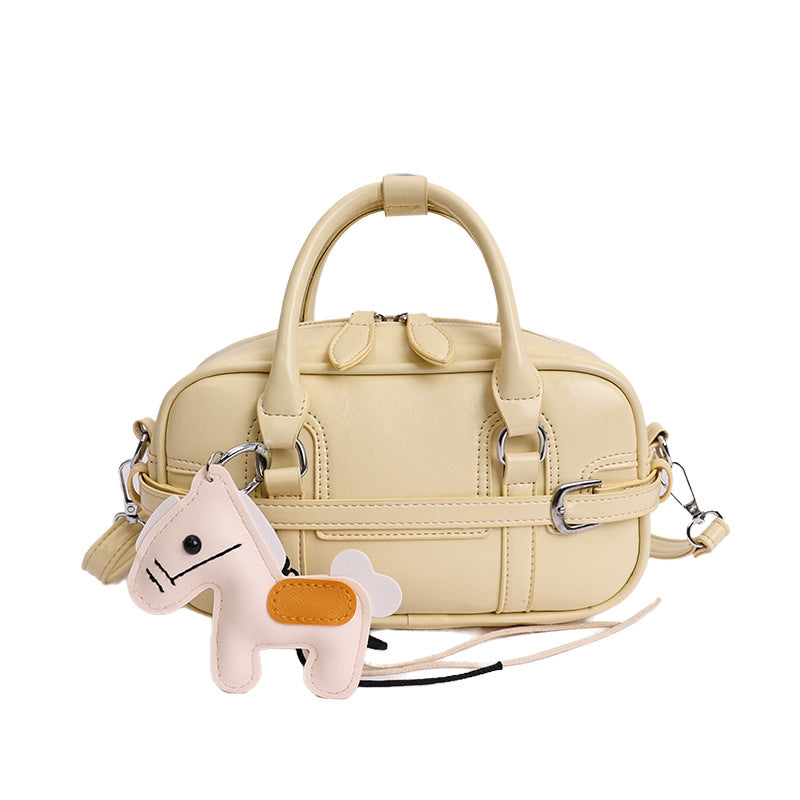 Damen modische Handtasche mit verspieltem Pferde-Anhänger Nord Taschen