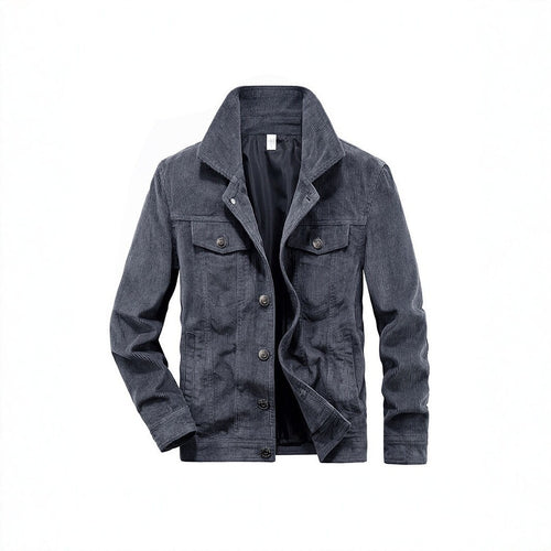 Herren Cordjacke aus Feincord mit Hemdkragen, Brustklappen und gesteppter Innenfütterung Nord Taschen
