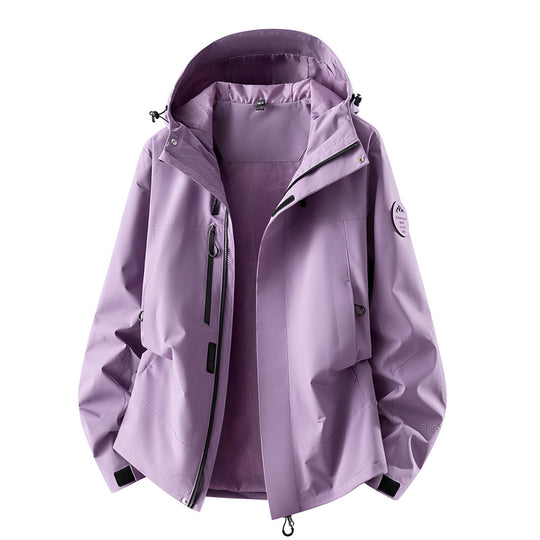Damen technische dreilagige Softshell-Regenjacke mit getapten Nähten und Multifunktions-Taschen Nord Taschen