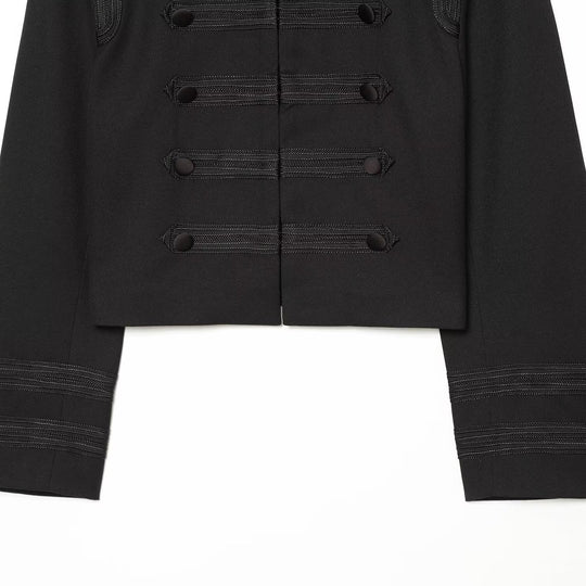 Damen Cropped Marschalljacke mit Stehkragen und dekorativen Zierbordüren Nord Taschen