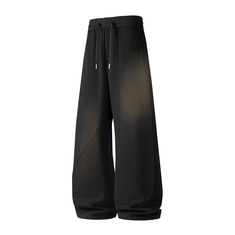 Damen Weite Lounge-Jogginghose mit hohem Bund, Tunnelzug & dekorativen Teilungsnähten Nord Taschen