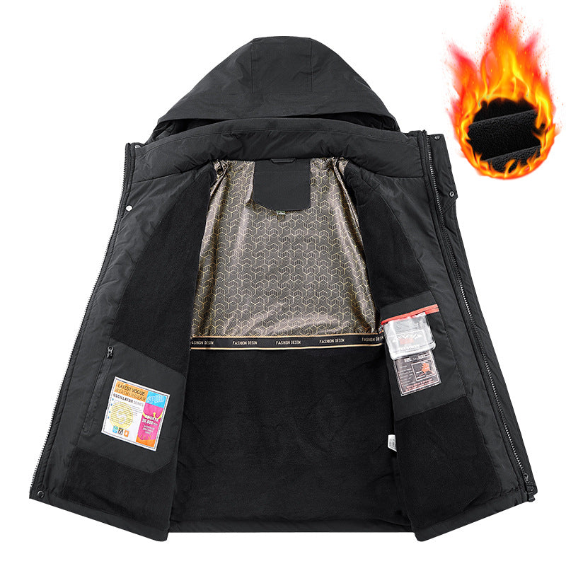 Herren Technischer Thermo-Parka mit Microfleece-Innenfutter und Utility-Taschen Nord Taschen