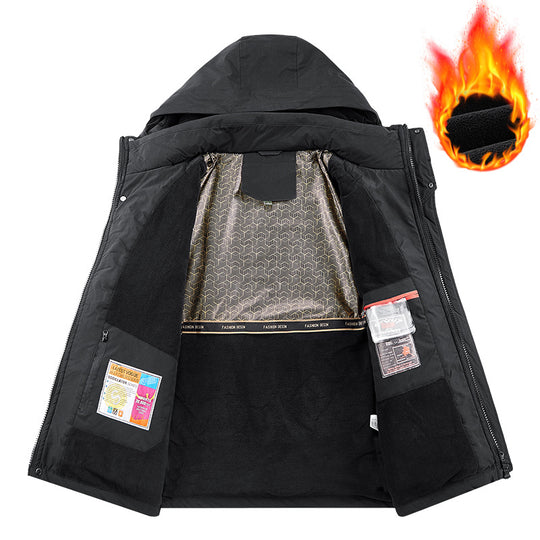 Herren Technischer Thermo-Parka mit Microfleece-Innenfutter und Utility-Taschen Nord Taschen