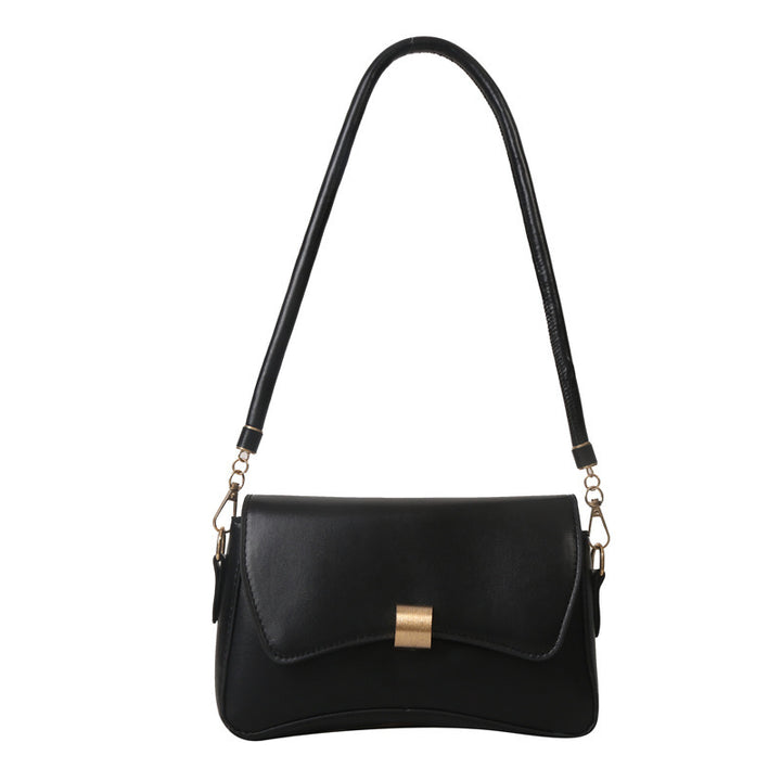 Damen elegante Umhängetasche mit goldener Verschlussmechanik Nord Taschen
