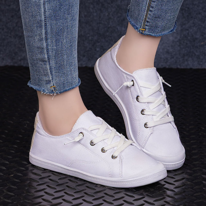 Damen Bequeme Canvas Sneakers mit atmungsaktiver Innensohle