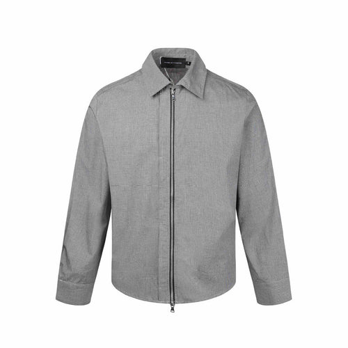 Herren Kurzjacke mit Hemdkragen, Zwei‑Wege‑Reißverschluss und feiner Struktur Nord Taschen