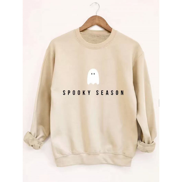 Unisex lässiges Halloween Sweatshirt mit Gespenst-Print und Oversize-Schnitt Nord Taschen