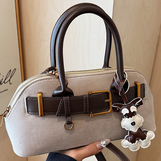 Damen elegante Satchel-Tasche mit kontrastierenden Riemen Nord Taschen
