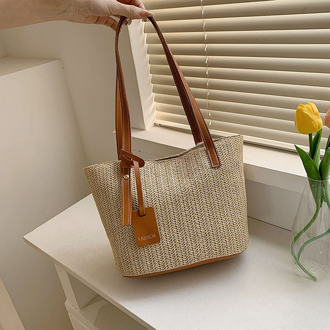 Damen elegance Handtasche aus geflochtenem Material Nord Taschen