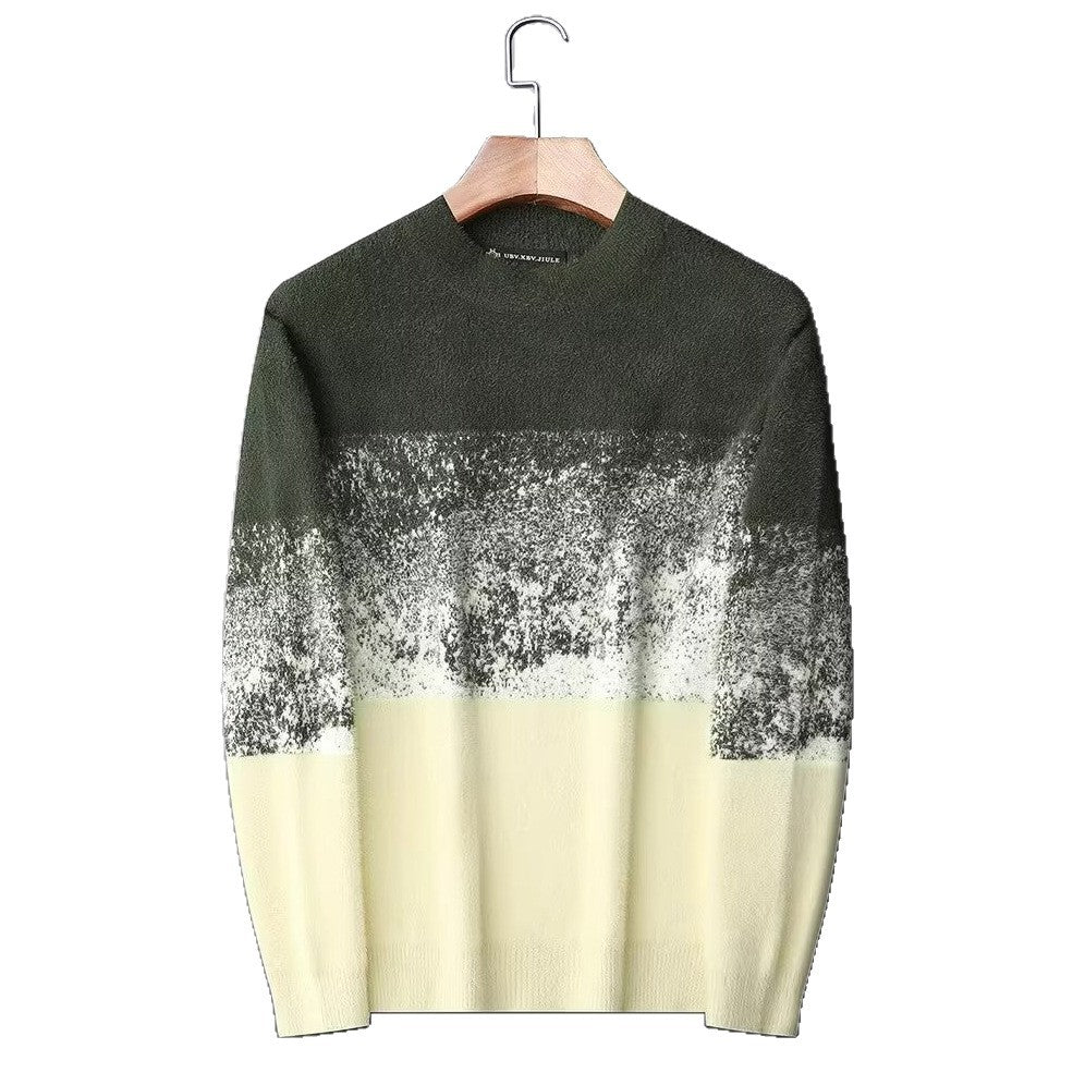 Herren Modischer Grobstrickpullover mit Farbverlauf Nord Taschen