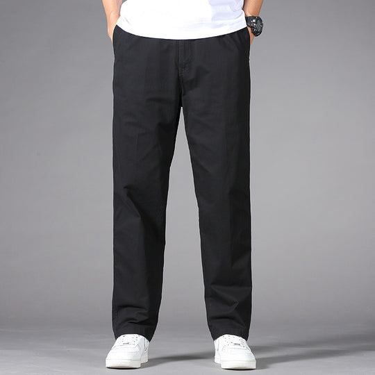Herren Legere Relaxed-Fit Chinohose aus Baumwollmix mit elastischem Bund Nord Taschen