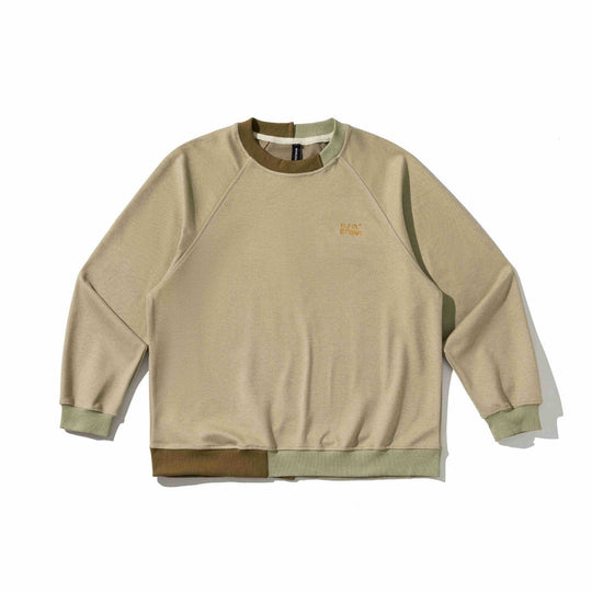 Herren Komfortabler Baumwoll-Sweatshirt mit Kontrastbündchen und Sticklogo Nord Taschen