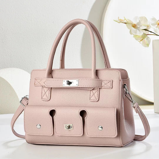Damen Handtasche mit praktischem Fächersystem und abnehmbarem Schulterriemen Nord Taschen