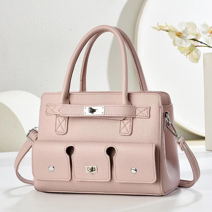 Damen Handtasche mit praktischem Fächersystem und abnehmbarem Schulterriemen Nord Taschen